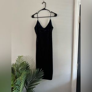 Mini velour dress